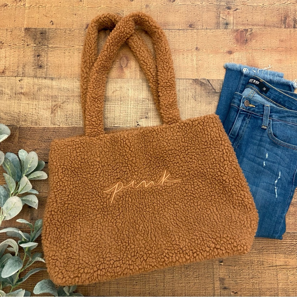 PINK Victoria's Secret Teddy Bear Sherpa Tote